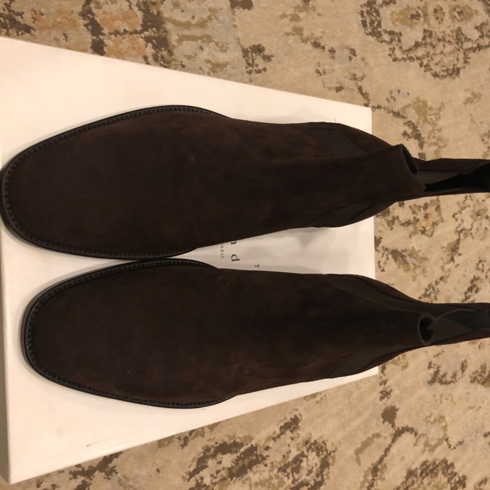 Sandro Marron Brown Suede Chelsea Boots - Picture 6 of 6